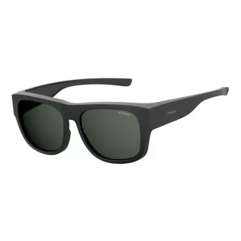POLAROID ANCILLARIES PLD9010S003 Unisex Ristkülikukujulised Päikeseprillid - Must/Hall - Polariseeritud UV400