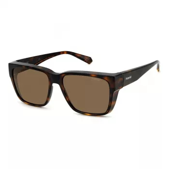 Polaroid Ancillaries PLD9018S086 Unisex Sunglasses Havana Frame Brown Polarized Lens
