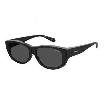 Polaroid Ancillaries PLD9020S08A Unisex laste päikeseprillid - must raam, hallid polariseeritud klaasid