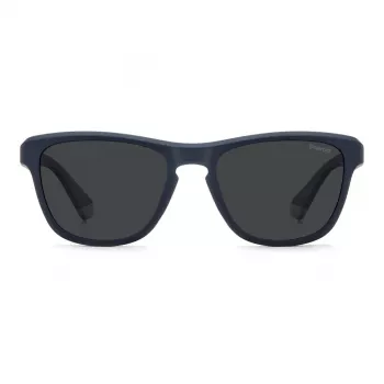 Polaroid Men's PLD2168S4NZ Rectangular Polarized Sunglasses - Black/Grey