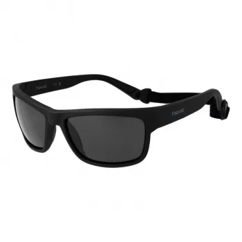POLAROID Men's PLD7031S59807 Polarized Sunglasses - Black Frame Grey Lens 59mm