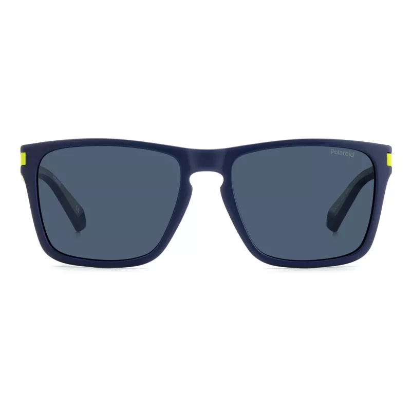 Polaroid PLD2139SFLL Unisex Ristkülikukujulised Päikeseprillid - Must Raam, Hallid Läätsed 56mm