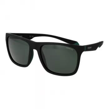 POLAROID PLD2141S563OL Unisex Sunglasses - Havana Frame, Green Polarized Lenses, 57mm