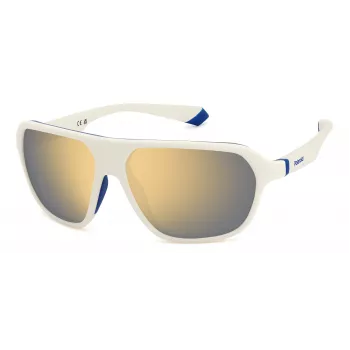 Polaroid PLD2152SVK6 Unisex Ristkülikukujulised Päikeseprillid - Must Raam Hall Polariseeritud Lääts 59mm