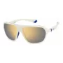 Polaroid PLD2152SVK6 Unisex Ristkülikukujulised Päikeseprillid - Must Raam Hall Polariseeritud Lääts 59mm