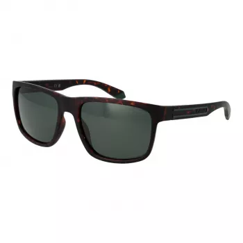 Polaroid PLD2157S57HGC Men's Rectangular Sunglasses - Havana Frame, Green Polarized Lens