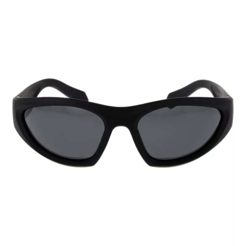Polaroid PLD2165/S Unisex Ristkülikukujulised Päikeseprillid - Must Raam Hall Polariseeritud Lääts 59mm
