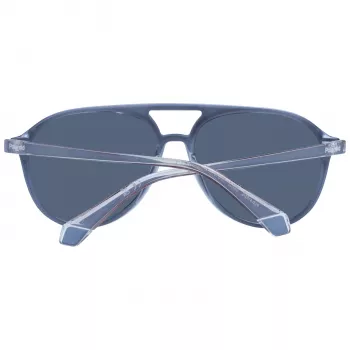 POLAROID PLD4162S5609V Unisex Square Sunglasses - Black Frame Grey Polarized Lens 56/16/145 mm