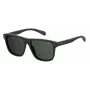 Polaroid PLD6041S807M9 Men's Rectangular Sunglasses - Black Frame Grey Lens 56/16/145 mm