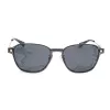 POLAROID PLD6119GCSJ5G Unisex ristkülikukujulised päikeseprillid - Havana raam, hall polariseeritud lääts, 53 mm