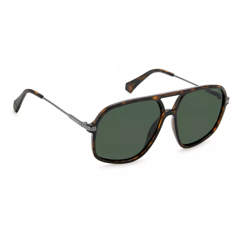 Polaroid PLD6182/S Unisex Päikeseprillid - Havana Kilpkonnakarp Raam, Pruun Polariseeritud Lääts, 59mm