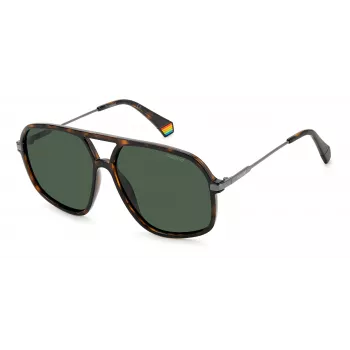 Polaroid PLD6182/S Unisex Päikeseprillid - Havana Kilpkonnakarp Raam, Pruun Polariseeritud Lääts, 59mm
