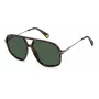 Polaroid PLD6182/S Unisex Päikeseprillid - Havana Kilpkonnakarp Raam, Pruun Polariseeritud Lääts, 59mm