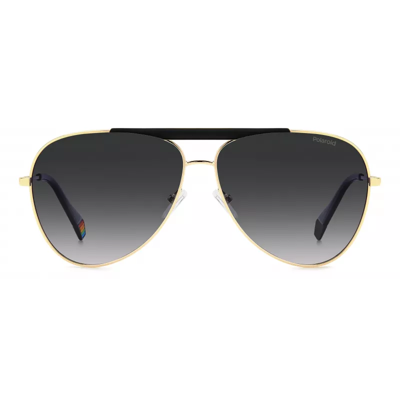Polaroid PLD6200SXRHLG Unisex Ristkülikukujulised Päikeseprillid - Must Raam, Hall Polariseeritud Lääts 61mm