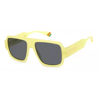 Polaroid PLD6209SX40G Unisex Ristkülikukujulised Päikeseprillid - Havana Raam, Roheline Polariseeritud TAC Lääts, UV400