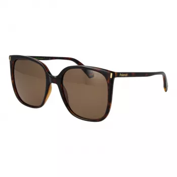 Polaroid PLD6218S56086 Naiste Aviator Päikeseprillid Havana Pruun Polariseeritud 56mm