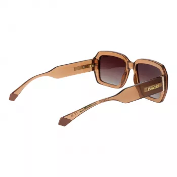 POLAROID PLD6223SX5409 Unisex ristkülikukujulised päikeseprillid - must raam, hall polariseeritud lääts 54mm