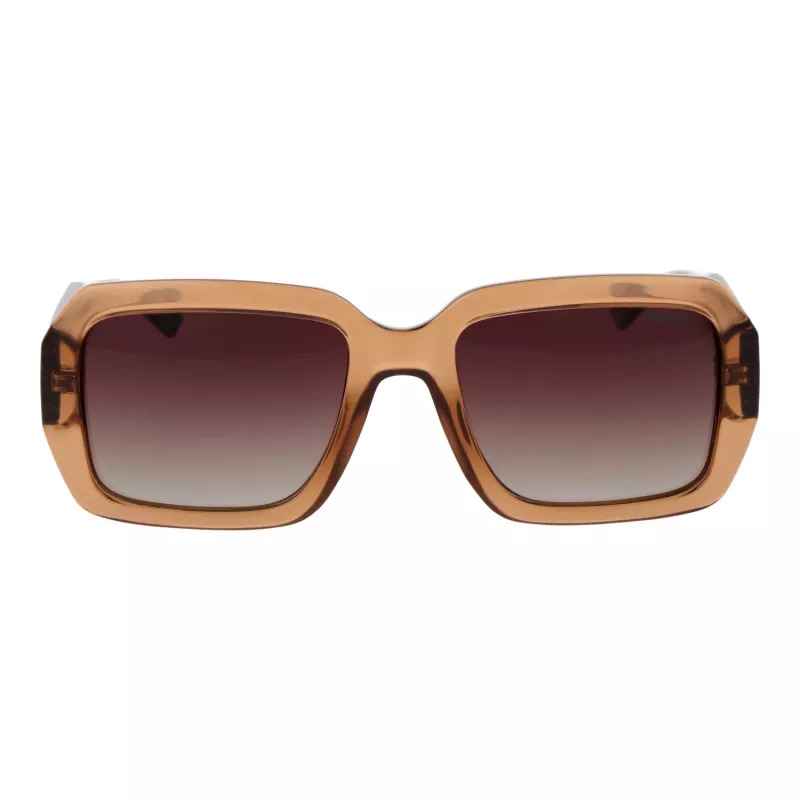 POLAROID PLD6223SX5409 Unisex ristkülikukujulised päikeseprillid - must raam, hall polariseeritud lääts 54mm
