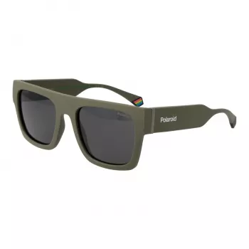 POLAROID PLD6224SX543Y Unisex ristkülikukujulised päikeseprillid Havana roheline 54mm