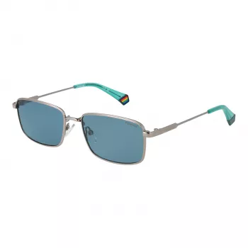 Polaroid PLD6227SX566L Unisex Päikeseprillid Havana Ruudukujulise Raamiga Roheliste Polariseeritud Läätsedega 56mm