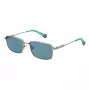 Polaroid PLD6227SX566L Unisex Päikeseprillid Havana Ruudukujulise Raamiga Roheliste Polariseeritud Läätsedega 56mm