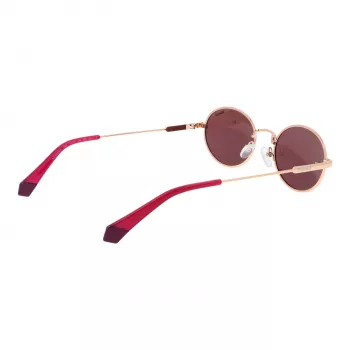 Polaroid PLD6228SX53LT Unisex Ristkülikukujulised Päikeseprillid - Havana Raam, Pruun Polariseeritud Lääts - 53mm