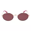 Polaroid PLD6228SX53LT Unisex Ristkülikukujulised Päikeseprillid - Havana Raam, Pruun Polariseeritud Lääts - 53mm