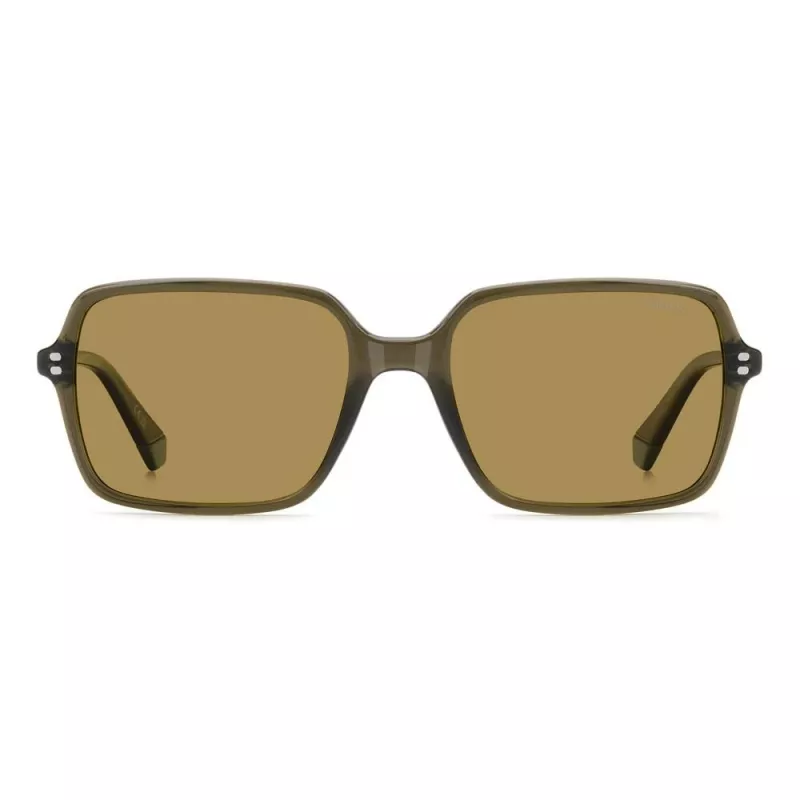 Polaroid PLD6247S09Q Meeste ristkülikukujulised polariseeritud päikeseprillid - must raam, hallid läätsed, 56 mm