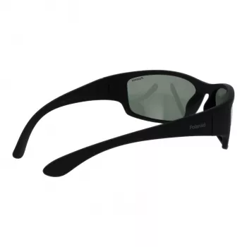Polaroid PLD7005S63YYV Unisex Ristkülikukujulised Päikeseprillid - Must Raam, Hall Lääts 63mm