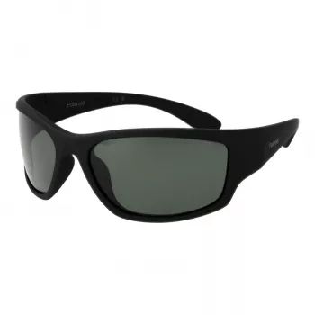 Polaroid PLD7005S63YYV Unisex Ristkülikukujulised Päikeseprillid - Must Raam, Hall Lääts 63mm