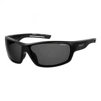 POLAROID PLD7029S807 Unisex Sport Päikeseprillid - Polariseeritud Hallid Läätsed - Must Raam