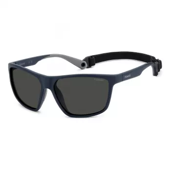 POLAROID PLD7040SFLL meeste päikeseprillid – must raam, hall polariseeritud lääts, 59 mm