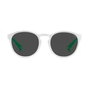 POLAROID PLD7050SVK6 Unisex Ristkülikukujulised Päikeseprillid - Must Raam, Hall Polariseeritud Lääts 52mm