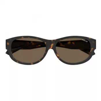Polaroid PLD9020S086 Unisex Päikeseprillid Havana Ruudukujuline Plastikraam Pruun Polariseeritud Lääts