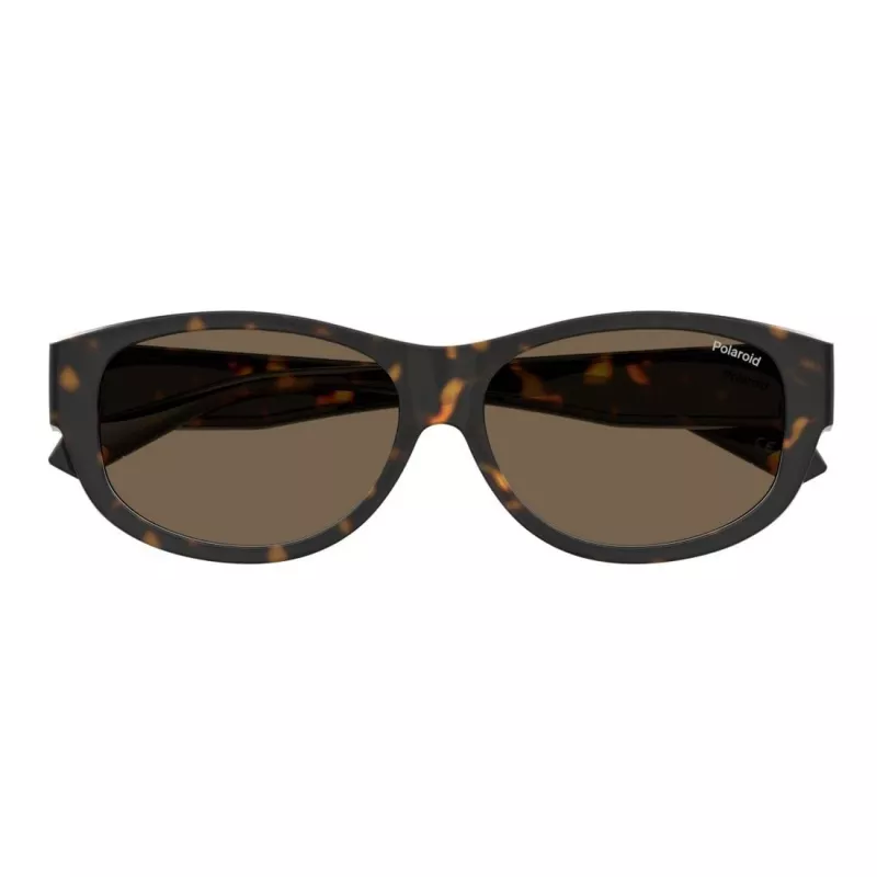 Polaroid PLD9020S086 Unisex Päikeseprillid Havana Ruudukujuline Plastikraam Pruun Polariseeritud Lääts