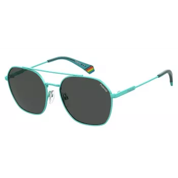 POLAROID Unisex PLD6172S5CB Pilootpäikeseprillid - Must raam, hall polariseeritud lääts 57mm