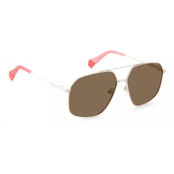 POLAROID Unisex PLD6173S10ASP Päikeseprillid - Ristkülikukujuline must raam, hallid polariseeritud läätsed 58mm