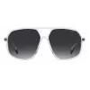 POLAROID Unisex PLD6182S900WJ Ristkülikukujulised polariseeritud päikeseprillid - must raam, hall lääts 59mm