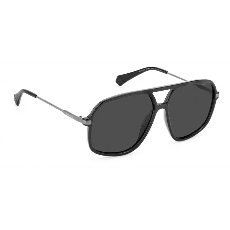 POLAROID Unisex PLD6182SKB7M9 Ristkülikukujulised Päikeseprillid Must/Hall 59mm