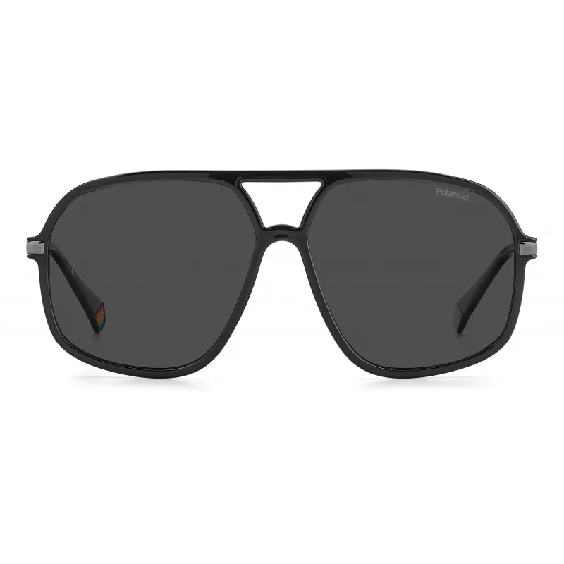 POLAROID Unisex PLD6182SKB7M9 Ristkülikukujulised Päikeseprillid Must/Hall 59mm