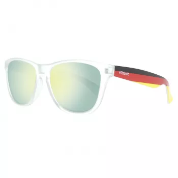 Polaroid Unisex Päikeseprillid S8443-CWY - Klassikaline kandiline raam, polariseeritud hallid läätsed, 55 mm