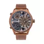 POLICE meeste PL15662XSQR1 kronograaf kvartskell, 52mm roostevabast terasest korpus, must numbrilaud ja nahkrihm