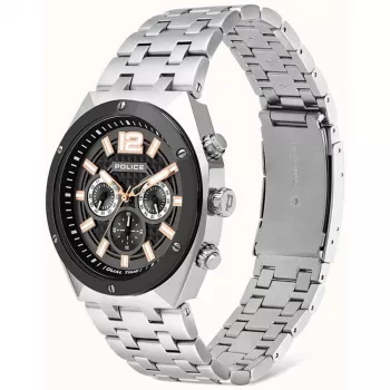 POLICE meeste kvartskell P15995JSTU61M 46mm roostevabast terasest gunmetal hall