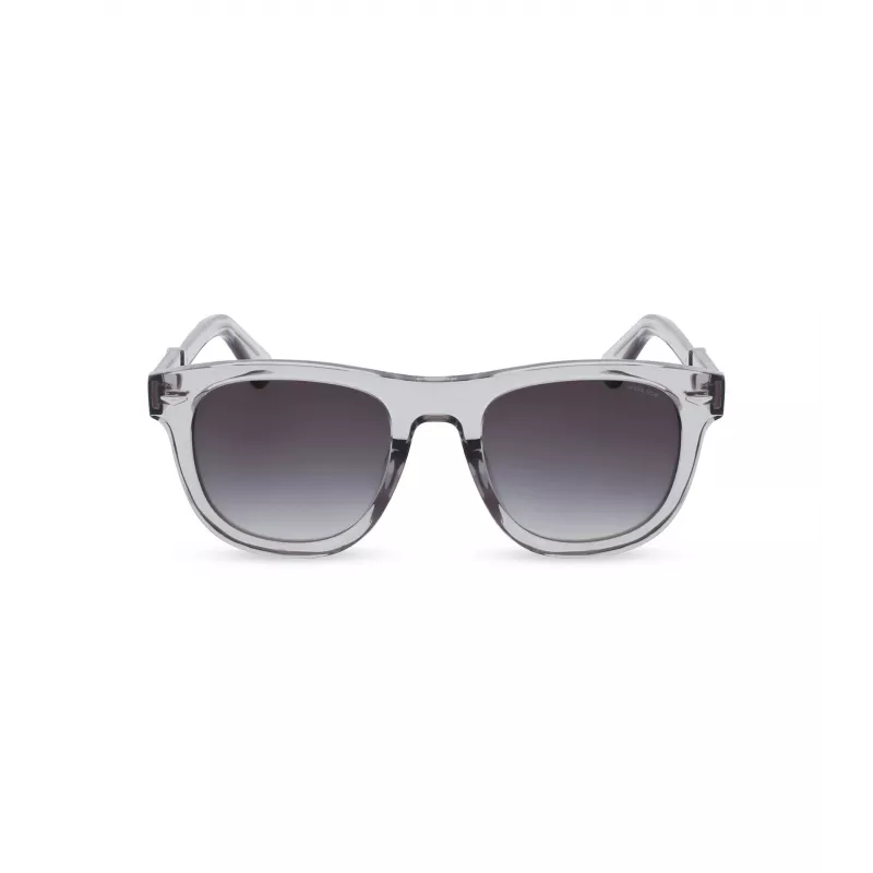 POLICE Men's Rectangular Sunglasses SPLL87M5203GU Havana Acetate Frame Green Polycarbonate Lenses 52mm