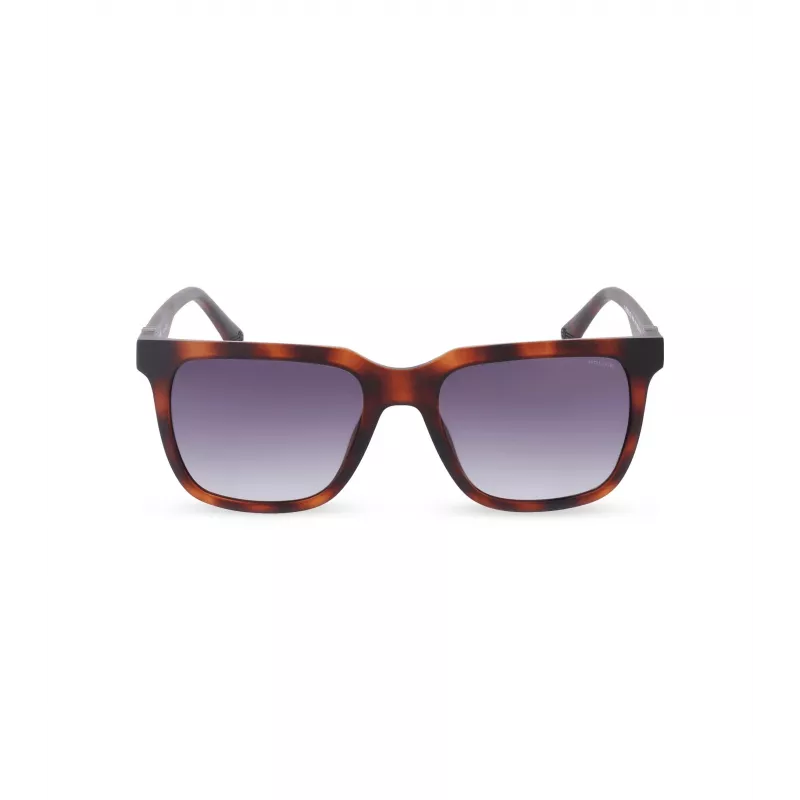 POLICE Meeste SPLN34M540878 Päikeseprillid Havana atsetaatraamiga, pruunid läätsed, 54 mm