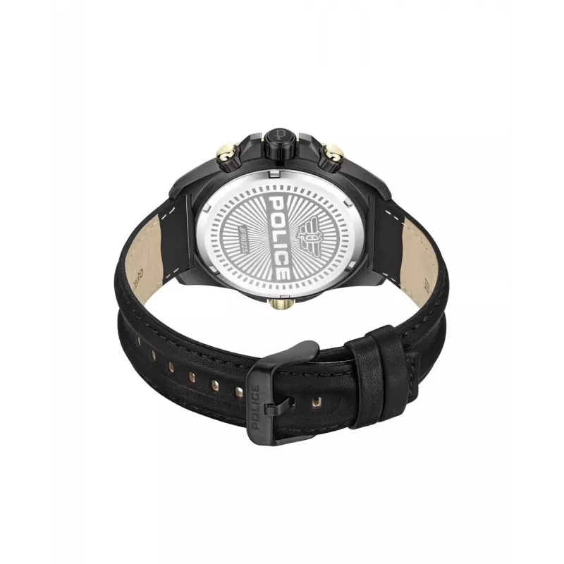 POLICE meeste käekell PEWJF0022501 46mm roostevaba teras must nahk