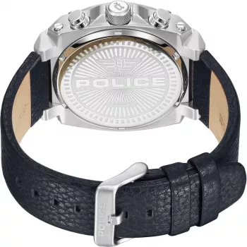 POLICE meeste käekell PEWJF2226802 Blaze kollektsioon 45mm roostevabast terasest korpus musta nahast rihm analoogkvarts