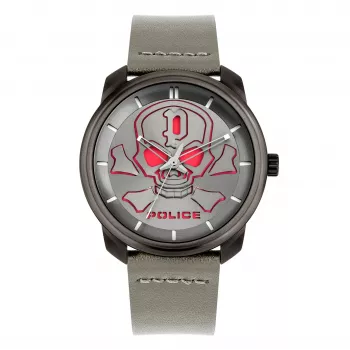 POLICE meeste käekell PL15714JSU-61 44.5mm sinise numbrilaud ja nahkrihmaga kvarts