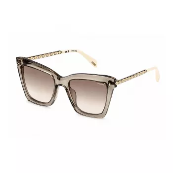 Police SPLN62-5207T1 naiste kassi-silma päikeseprillid, havana-pruun raam, pruun gradient-lääts, 52mm
