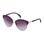 POLICE Naiste Päikeseprillid SPL6195608FF Havana atsetaatraam, pruunid polükarbonaat läätsed, 56mm